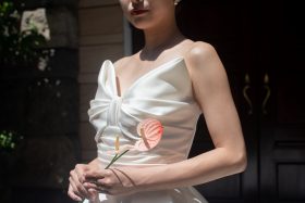 新作ドレスのご紹介＝Elie Saab(エリー・サーブ)の上質なミカドシルクのドレス=